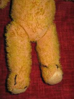 Vintage Antique Mohair Jointed Teddy Bear Squeek  