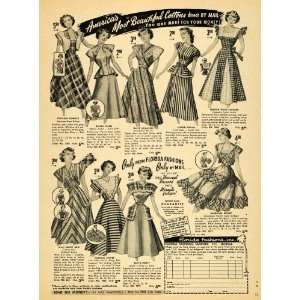  1949 Ad Florida Fashions Mail Order Dresses Cotton Sun 