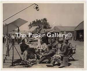Behind The Scenes Photograph of Errol Flynn, Basil Rathbone  