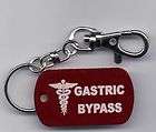 GASTRIC BY PASS MEDICAL ALERT ID KEY CHAIN
