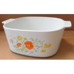  Vintage 3 Quart Bakeware Corningware Dish   Floral Design   8 1 