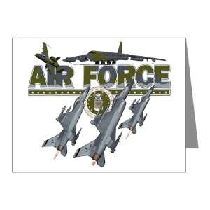  Note Cards (10 Pack) US Air Force with Planes and Fighter 