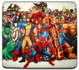 Marvel Heroes Mouse Pad Spiderman Wolverine Hulk X men  