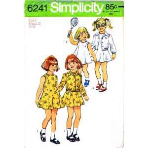  Simplicity 6241 Vintage Sewing Pattern Toddler Girls Dress 
