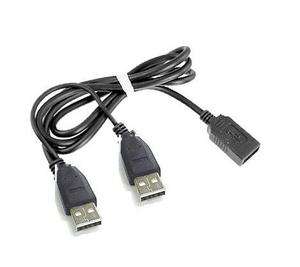 New USB Female to 2 USB A Male Power Y Cable Extension  