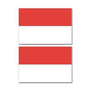 Monaco Country Flag   Sheet of 2   Window Bumper Stickers