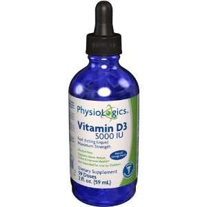  PhysioLogics   Vitamin D3 5000 IU (Fast Acting Liquid) 2oz 