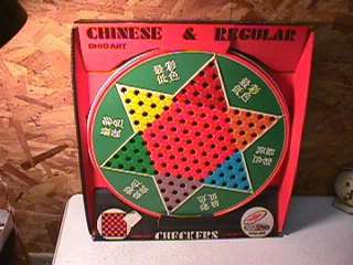 Ohio Art Chinese Checker Tin Game & Marbles  OB  Nice  