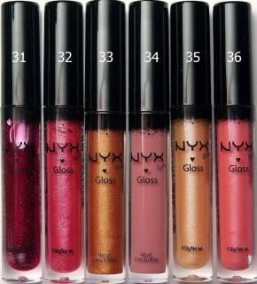NYX Round Lipgloss Lip Gloss * Pick 1 from 19   36 *  