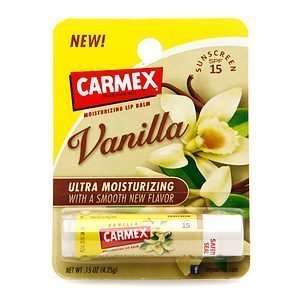  Carmex Vanilla SPF15 Moisturizing Lip Balm .15 OZ (Pack of 