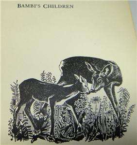 BAMBIS CHILDREN GERMAN BOOK BY FELIX SALTEN 2ND SEQUEL HARDBACK 1939 