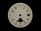   Chronograph Enamel White Watch Dial Valjoux 7768 Moon Date Mens New