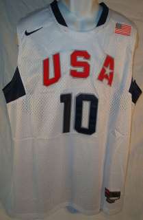 Team USA 10 Kobe Bryant White Bball Jersey Adult 52 NWT  