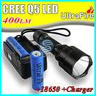 UltraFire C8 CREE Q5 LED 5 modes 400 Lm Flashlight Torch Light+2 