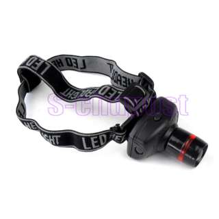 Outdoor Night Camping Fishing Hiking LED High Power Adjust Strap Zoom 
