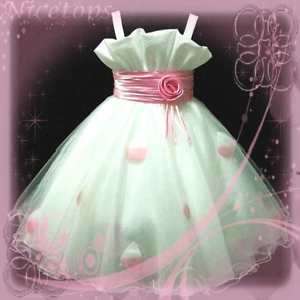 Pink Wedding Xmas Party Girl Dress SZ 2 3 4 5 6 7 8 10  
