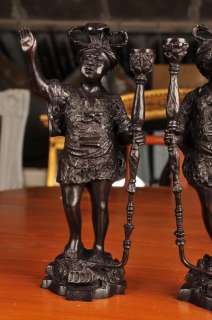 Bronze Italian Blackamoor Figurines Statues Blackamoors  