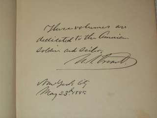 PERSONAL MEMOIRS OF U. S. GRANT 1885 Vols 1 2 HC  