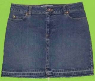   sz 1 Stretch Womens Juniors Blue Jeans Denim Mini Skirt KH12  
