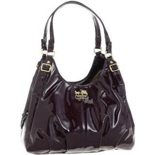 Coach Madison Patent Leather Maggie Shoulder Hobo Bag Purse 18760 Plum