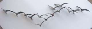   Jere Signed Metal Wall Sculpture Flock Of Birds In Flight 52  