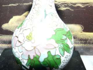 Pretty White Accented Cloissone Vase  