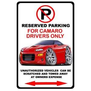   1998 02 Chevy Camaro SS Muscle Car No Parking Sign 