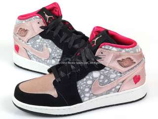   Air Jordan 1 Phat GS Black/Pink Cherry 2012 Valentines Day 364781 019