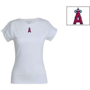 Los Angeles Angels Of Anaheim Womens Signature T shirt by Antigua 