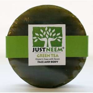  JustNeem Certifed Organic Neem Soap 120g bar   Green Tea Beauty