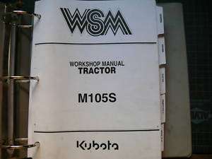 Kubota M105S Tractor Repair Shop Service Manual Book  