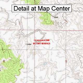  USGS Topographic Quadrangle Map   Graveyard Hill, Montana 