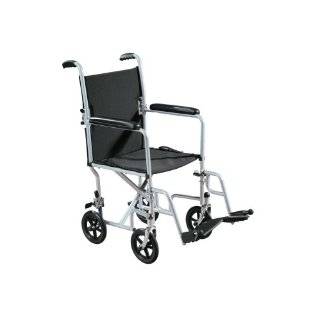 Drive Medical Economy Transport Chair, 19 Inch, Silver