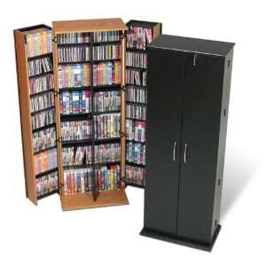    Cherry Finish Grande Locking Media Storage Cabinet