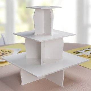 Cupcake Stand (3 Tier White Foam Board) by Big Dot of Happiness