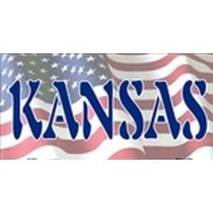   Flag (Kansas) License Plate Plates Tags Tag auto vehicle car front