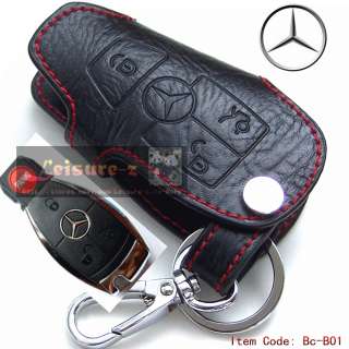 Mercedes Benz Smart Key Case Leather Holder Cover Fob Remote Benz C E 
