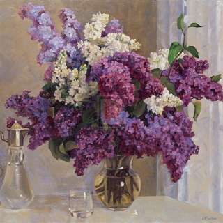 VALERIY CHUIKOV Lilac Mist I flowers vase SMALL print  