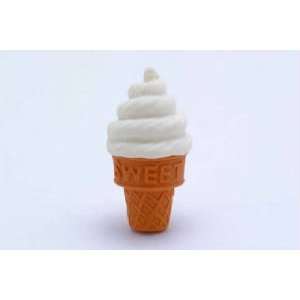  Iwako Japanese Eraser Ice Cream Cone   White Baby