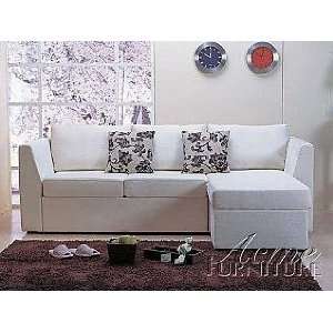  Acme Furniture White Finish Sofa 1 Piece 05774 Set