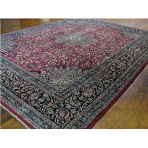   1210 Red Persian Hand Knotted Mashad Rug Furniture & Decor