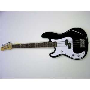  Left Handed Black Electric Bass Guitar Musical 