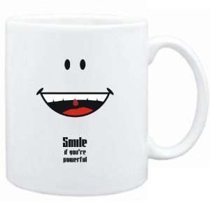    Mug White  Smile if youre powerful  Adjetives