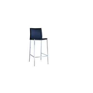   Black Leather Counter Stool by Wholesale Interiors