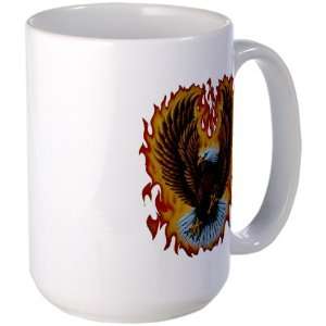  Large Mug Coffee Drink Cup Eagle with Flames Everything 