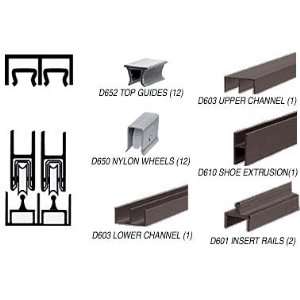  CRL Dark Bronze Deluxe Track Assembly D603 Upper and D601 Rail 