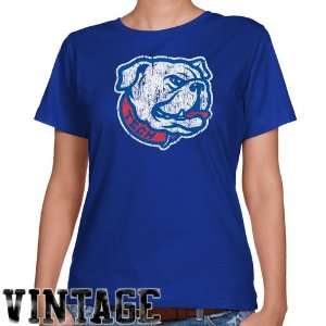  Louisiana Tech Bulldogs Ladies Royal Blue Distressed Logo 