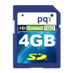 PQI 4GB Secure Digital High Capacity SDHC Memory Card, High Speed 