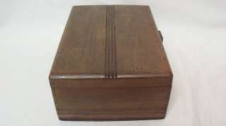 Old cigar wooden hinged box  