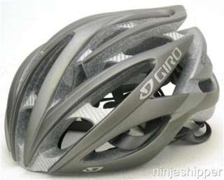 12 Giro ATMOS matte titanium Road Bicycle Helmet LARGE MSRP $180 New 